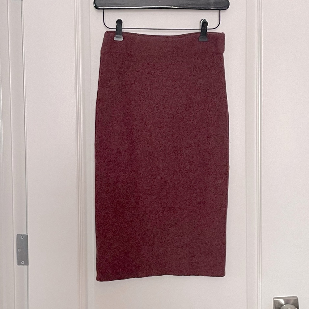Burgundy Sweater Skirt